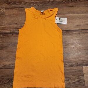 ZYIA Active Orange Ribbed Top